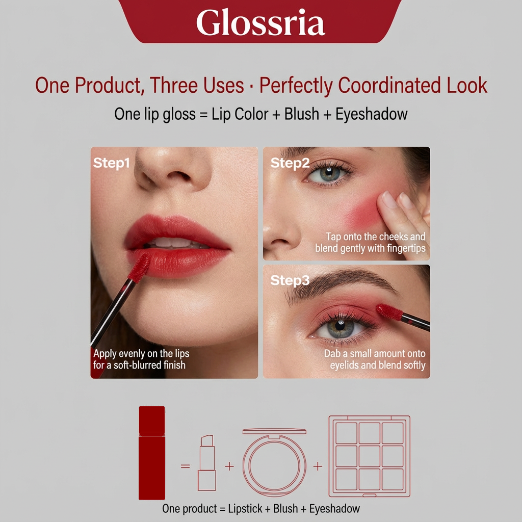 Glossria – Airy Matte Velvet Lip Ink | Lightweight and Non-Drying