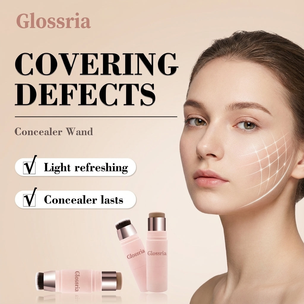 Glossria Double-Ended Concealer Stick – Soft-Matte, Natural Finish, Buildable Coverage