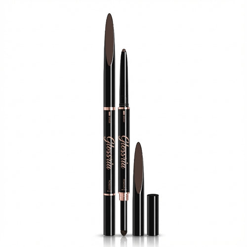 Glossria Dual-Ended Brow Pencil — Waterproof, Sweat-Resistant, Long-Lasting Define & Fill Brow Tool