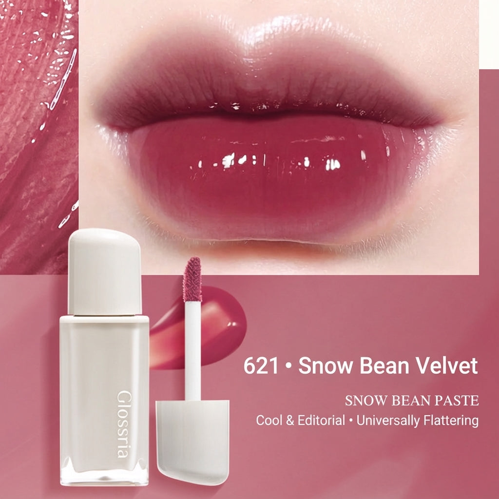 Glossria Mirror-Gloss Lip Tint – Hydrating Crystal Shine, Long-Lasting & Non-Sticky