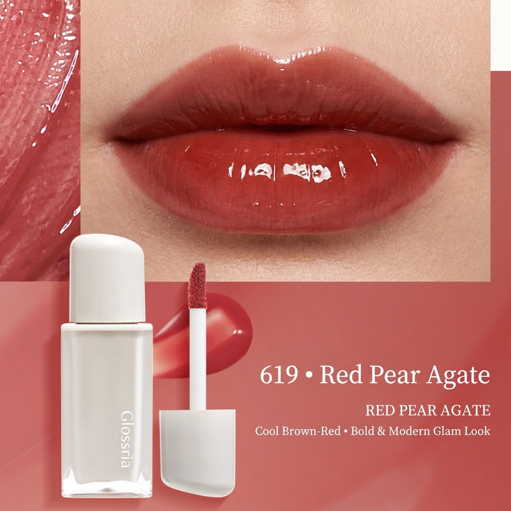 Glossria Mirror-Gloss Lip Tint – Hydrating Crystal Shine, Long-Lasting & Non-Sticky